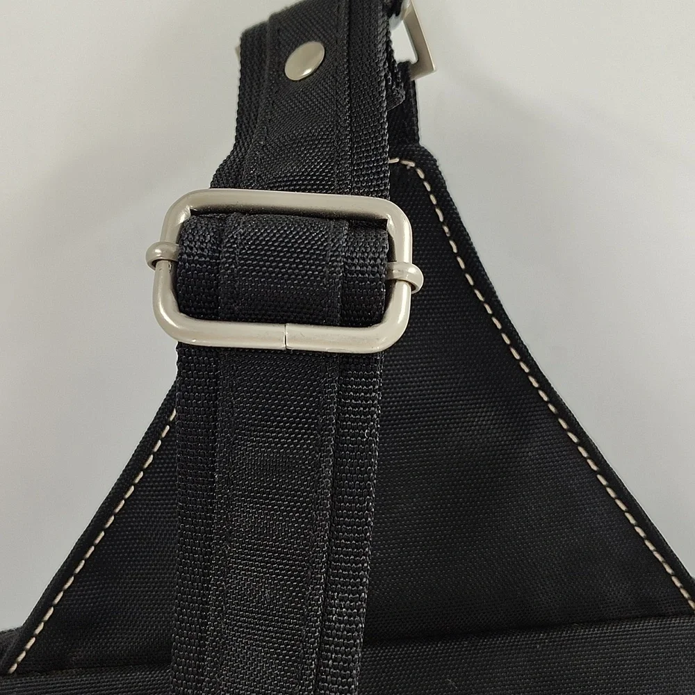 JEEP black multi section crossbody backpack bag multi use adjustable strap
